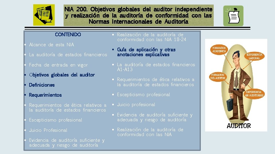 NIA 200. Objetivos globales del auditor independiente y realización de la auditoría de conformidad