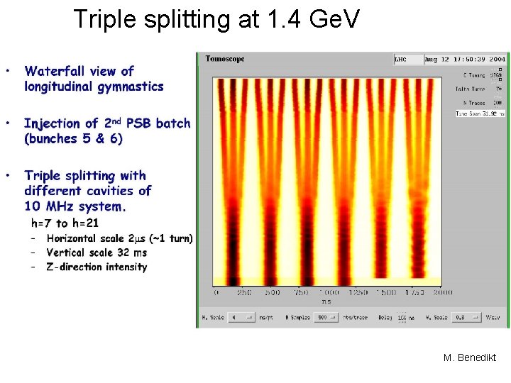 Triple splitting at 1. 4 Ge. V M. Benedikt 