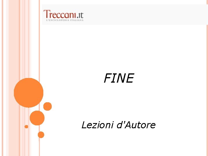 FINE Lezioni d'Autore FINE Lezioni d'Autore