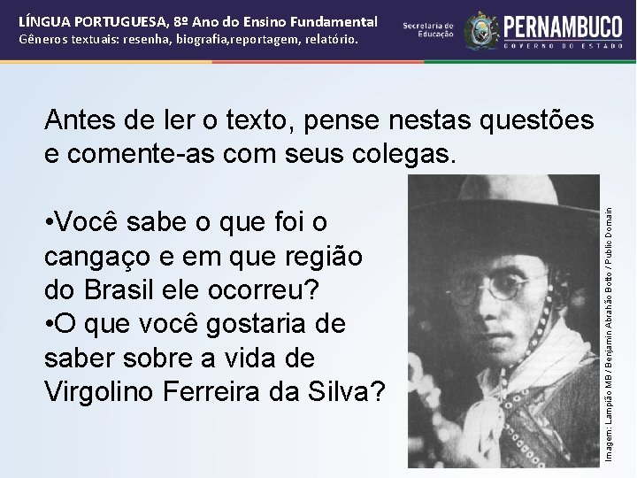LÍNGUA PORTUGUESA, 8º Ano do Ensino Fundamental Gêneros textuais: resenha, biografia, reportagem, relatório. • LÍNGUA PORTUGUESA, 8º Ano do Ensino Fundamental Gêneros textuais: resenha, biografia, reportagem, relatório. •