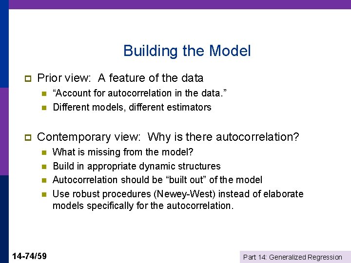 Building the Model p Prior view: A feature of the data n n p