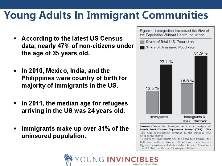 Young Adults In Immigrant Communities § According to the latest US Census data, nearly