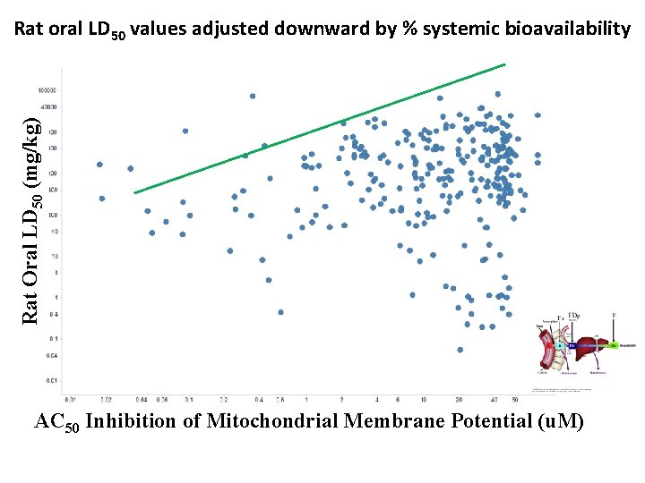 Rat oral LD 50 values adjusted downward by % systemic bioavailability Rat Oral LD