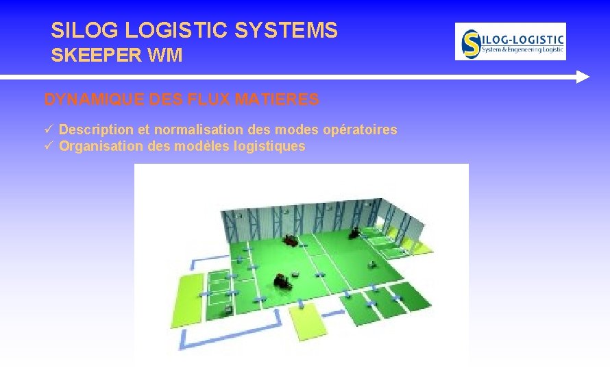 SILOG LOGISTIC SYSTEMS SKEEPER WM DYNAMIQUE DES FLUX MATIERES ü Description et normalisation des SILOG LOGISTIC SYSTEMS SKEEPER WM DYNAMIQUE DES FLUX MATIERES ü Description et normalisation des