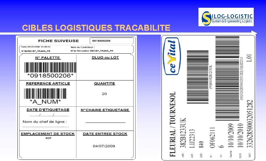 CIBLES LOGISTIQUES TRACABILITE CIBLES LOGISTIQUES TRACABILITE