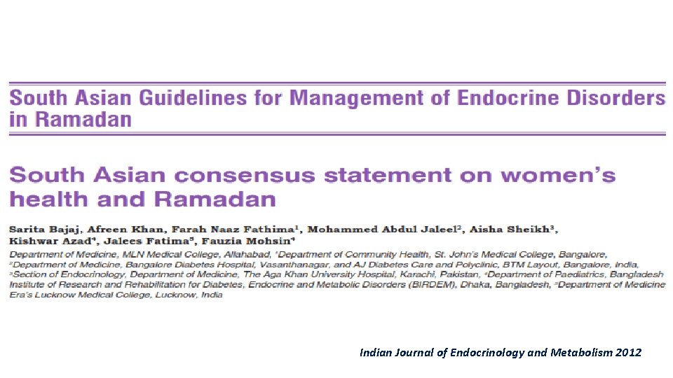 Indian Journal of Endocrinology and Metabolism 2012 