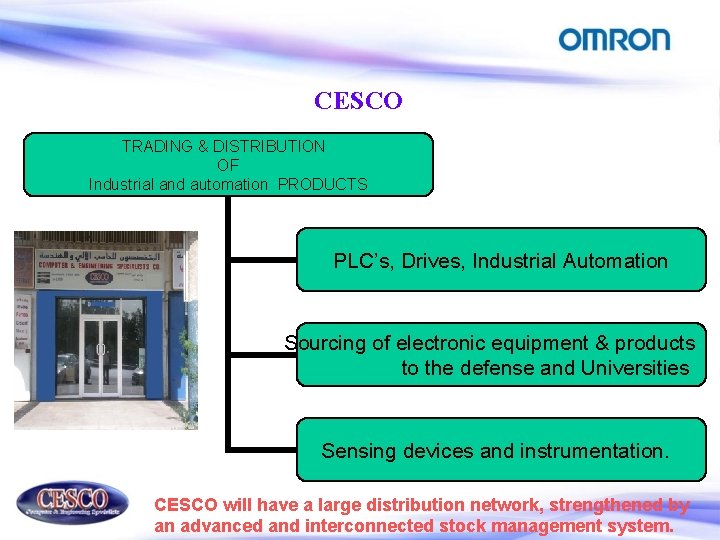 CESCO TRADING & DISTRIBUTION OF Industrial and automation PRODUCTS PLC’s, Drives, Industrial Automation Sourcing