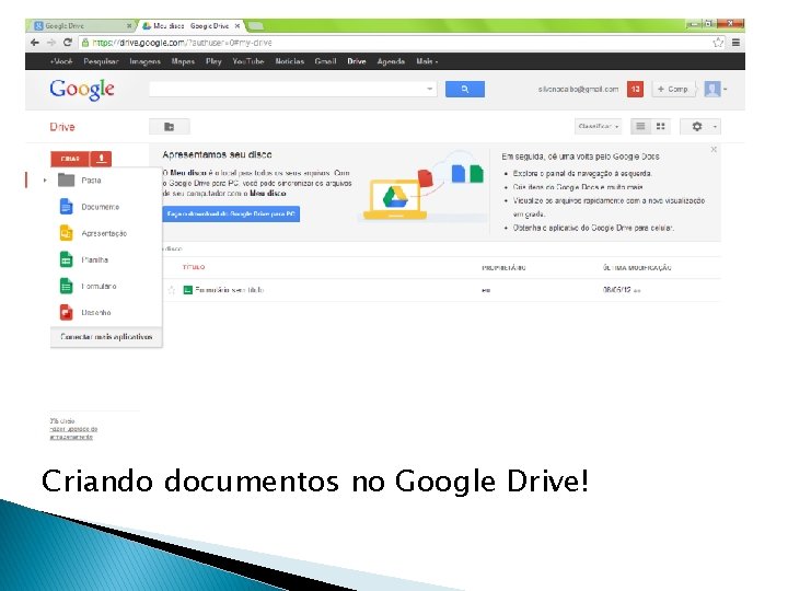 Criando documentos no Google Drive! 