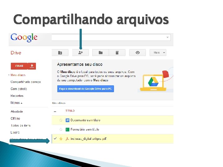 Compartilhando arquivos 