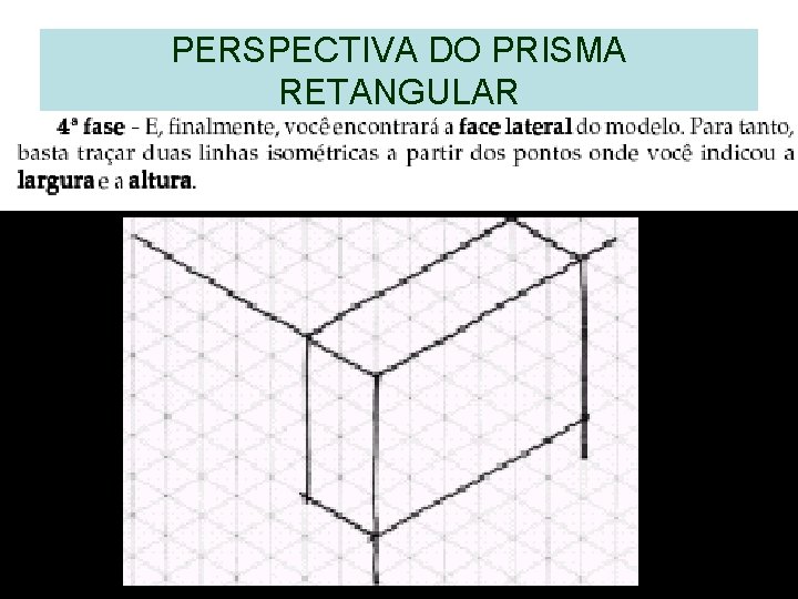 PERSPECTIVA DO PRISMA RETANGULAR PERSPECTIVA DO PRISMA RETANGULAR