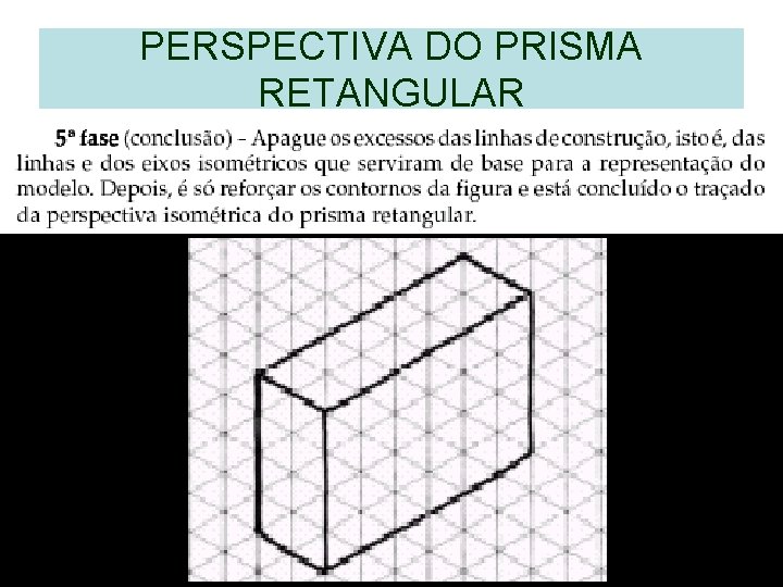 PERSPECTIVA DO PRISMA RETANGULAR PERSPECTIVA DO PRISMA RETANGULAR