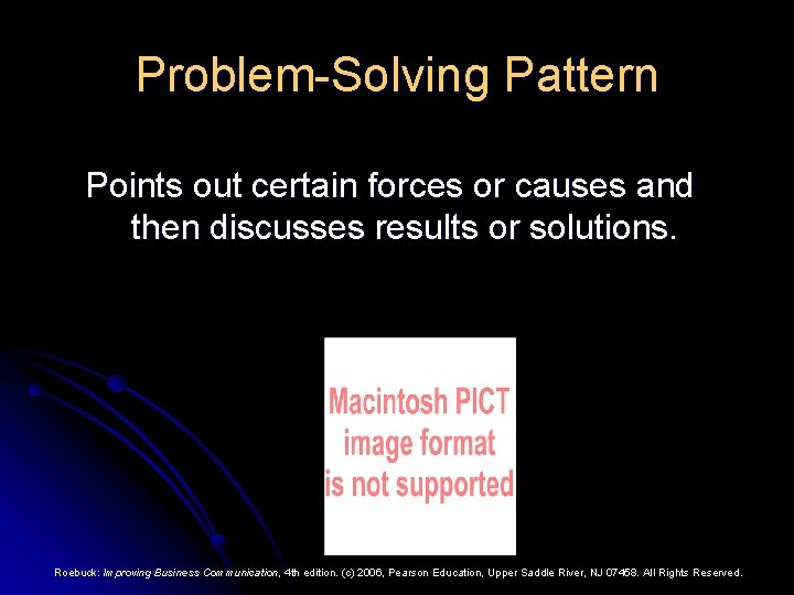 Problem-Solving Pattern Points out certain forces or causes and then discusses results or solutions.