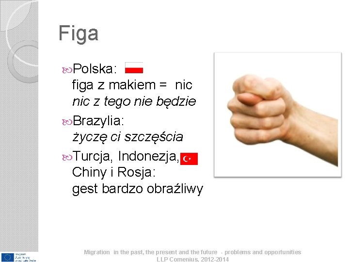Figa Polska: figa z makiem = nic z tego nie będzie Brazylia: życzę ci Figa Polska: figa z makiem = nic z tego nie będzie Brazylia: życzę ci