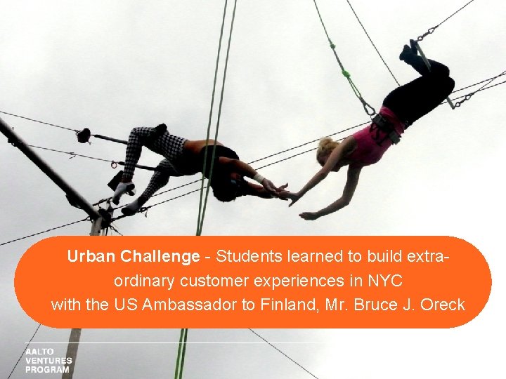 Urban Challenge - Students learned to build extraordinary customer experiences in NYC with the Urban Challenge - Students learned to build extraordinary customer experiences in NYC with the