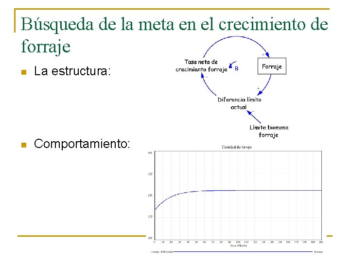 Búsqueda de la meta en el crecimiento de forraje n La estructura: n Comportamiento: