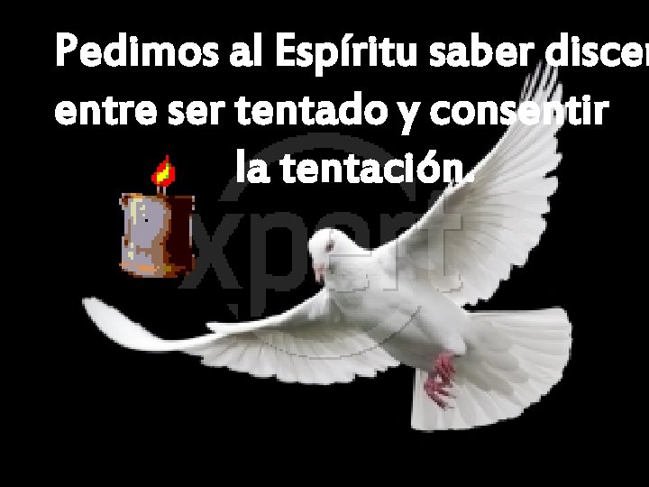 Pedimos al Espíritu saber discer entre ser tentado y consentir la tentación. 