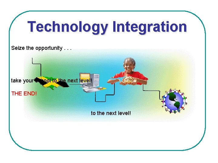 Technology Integration Seize the opportunity. . . take your school to the next level! Technology Integration Seize the opportunity. . . take your school to the next level!