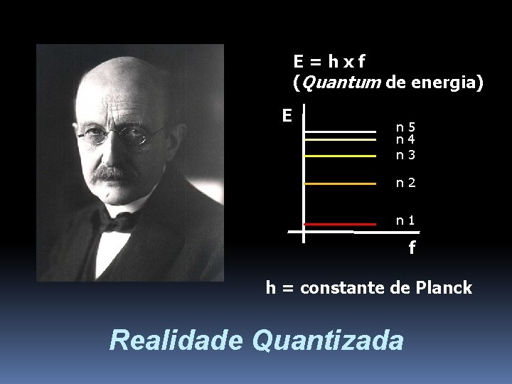 E=hxf (Quantum de energia) E n 5 n 4 n 3 n 2 n