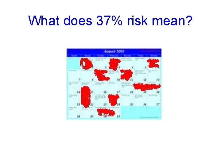 What does 37% risk mean? 