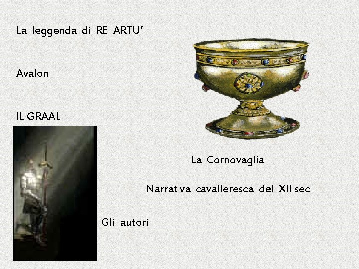 La leggenda di RE ARTU’ Avalon IL GRAAL La Cornovaglia Narrativa cavalleresca del XII