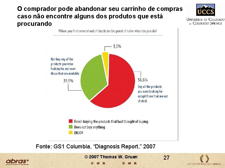 O comprador pode abandonar seu carrinho de compras caso não encontre alguns dos produtos O comprador pode abandonar seu carrinho de compras caso não encontre alguns dos produtos