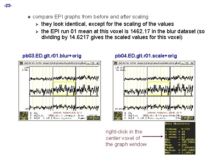 -23 v compare EPI graphs from before and after scaling Ø Ø they look