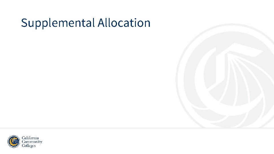 Supplemental Allocation 
