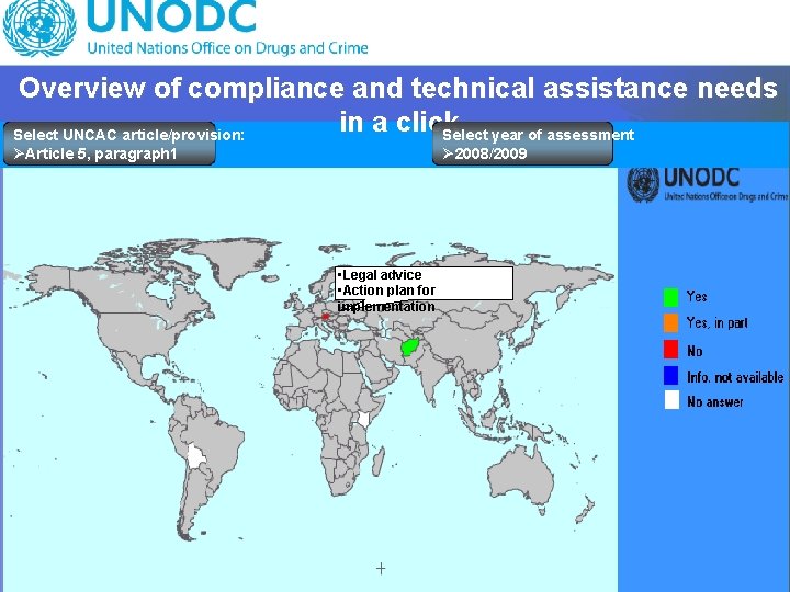 Overview of compliance and technical assistance needs in a click Select UNCAC article/provision: Select