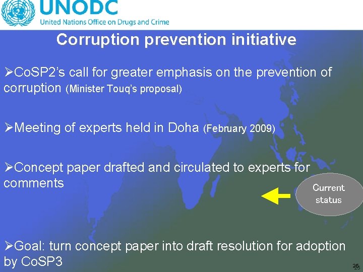 Corruption prevention initiative ØCo. SP 2’s call for greater emphasis on the prevention of