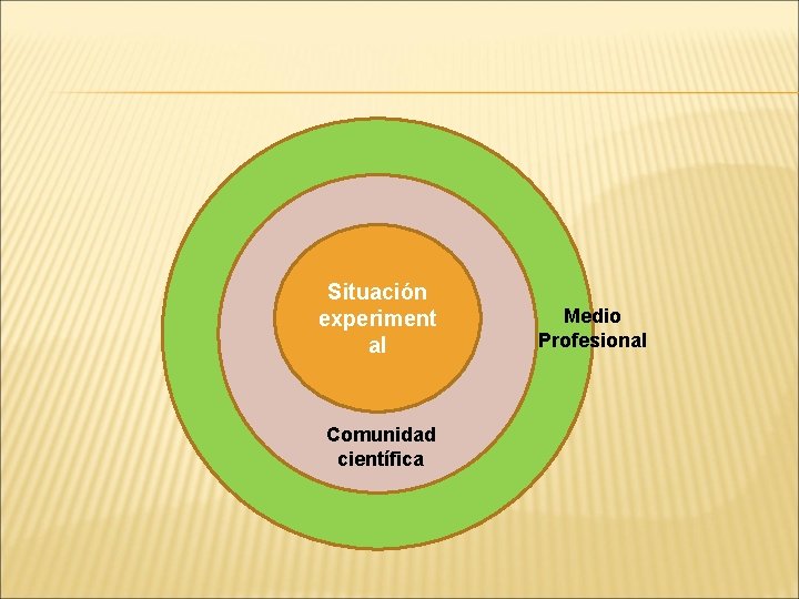 Situación experiment Situación al experimental Comunidad científica Medio Profesional Situación experiment Situación al experimental Comunidad científica Medio Profesional