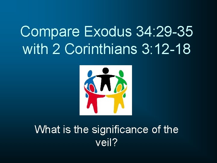 Compare Exodus 34: 29 -35 with 2 Corinthians 3: 12 -18 What is the