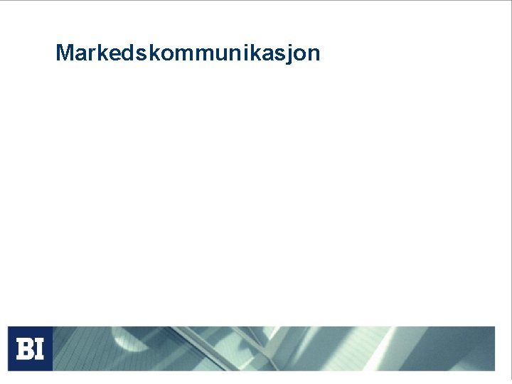 Markedskommunikasjon 