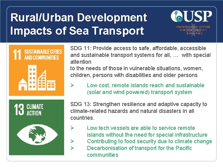 THE DEVELOPMENT DIVIDE The Role of Sea Transport