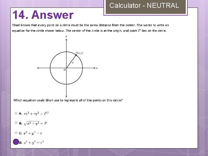 14. Answer Calculator - NEUTRAL 