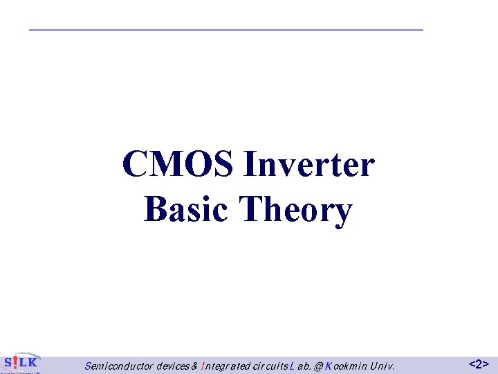 CMOS Inverter Basic Theory <2> 
