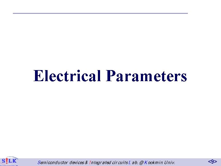 Electrical Parameters <9> 
