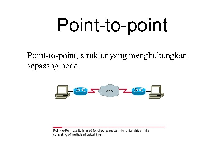 Point-to-point, struktur yang menghubungkan sepasang node 