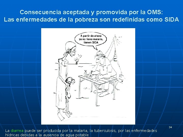 Consecuencia aceptada y promovida por la OMS: Las enfermedades de la pobreza son redefinidas