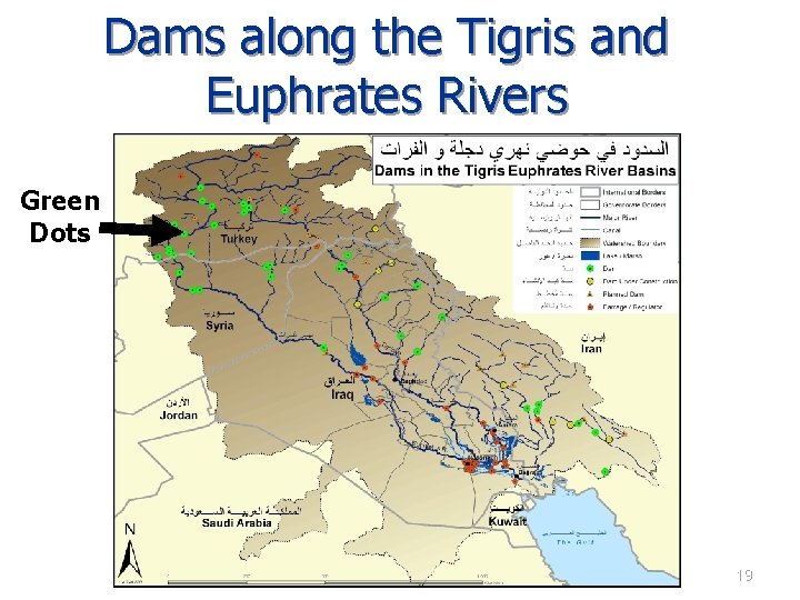 Dams along the Tigris and Euphrates Rivers Green Dots 19 