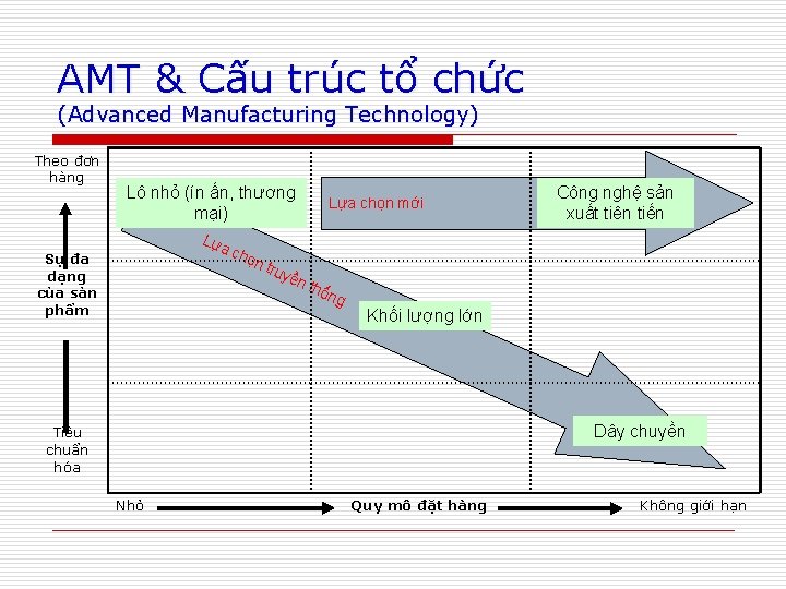 AMT & Cấu trúc tổ chức (Advanced Manufacturing Technology) Theo đơn hàng Lô nhỏ