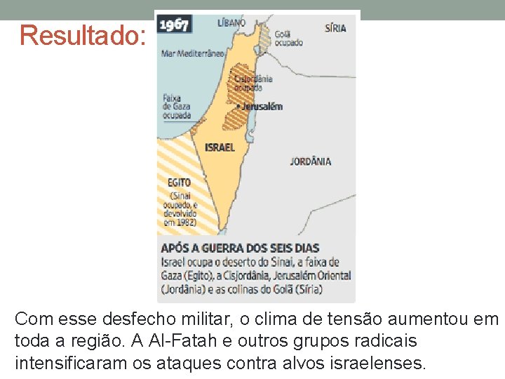 Resultado: Com esse desfecho militar, o clima de tensão aumentou em toda a região.