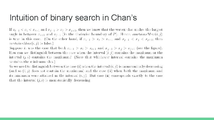 Intuition of binary search in Chan’s 