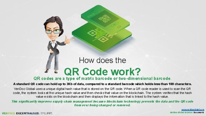 How does the QR Code work? QR codes are a type of matrix barcode How does the QR Code work? QR codes are a type of matrix barcode