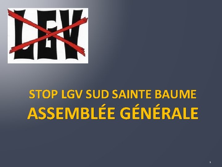 STOP LGV SUD SAINTE BAUME ASSEMBLÉE GÉNÉRALE 1 