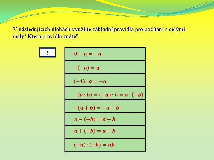 MATEMATIKA Zkladn poetn operace s celmi sly Nzev