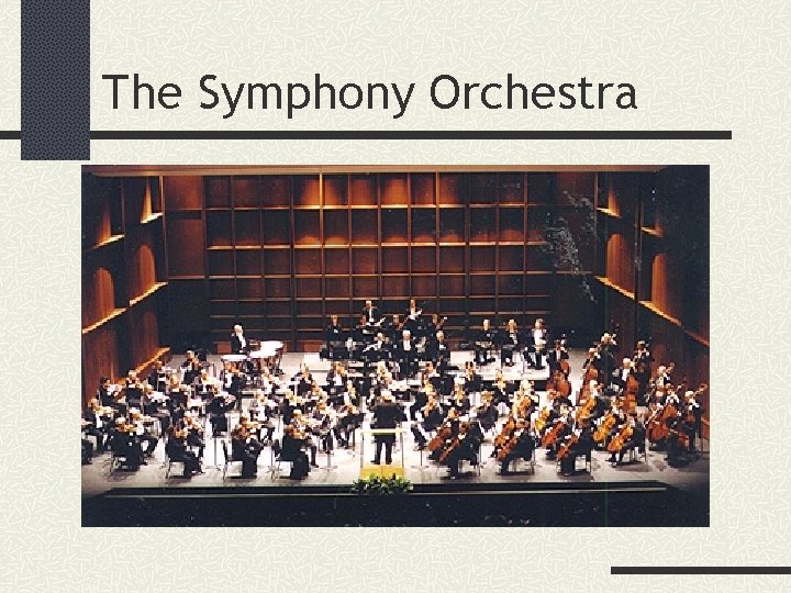 The Symphony Orchestra 