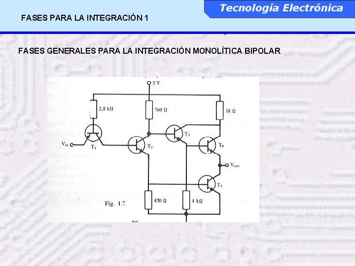 FASES PARA LA INTEGRACIÓN 1 FASES GENERALES PARA LA INTEGRACIÓN MONOLÍTICA BIPOLAR 