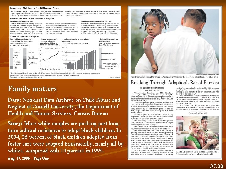 Family matters Data: National Data Archive on Child Abuse and Neglect at Cornell University,