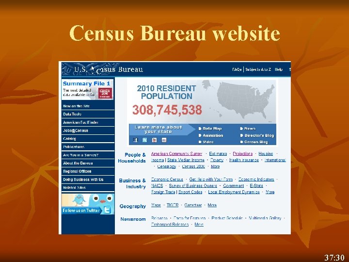 Census Bureau website 37: 30 