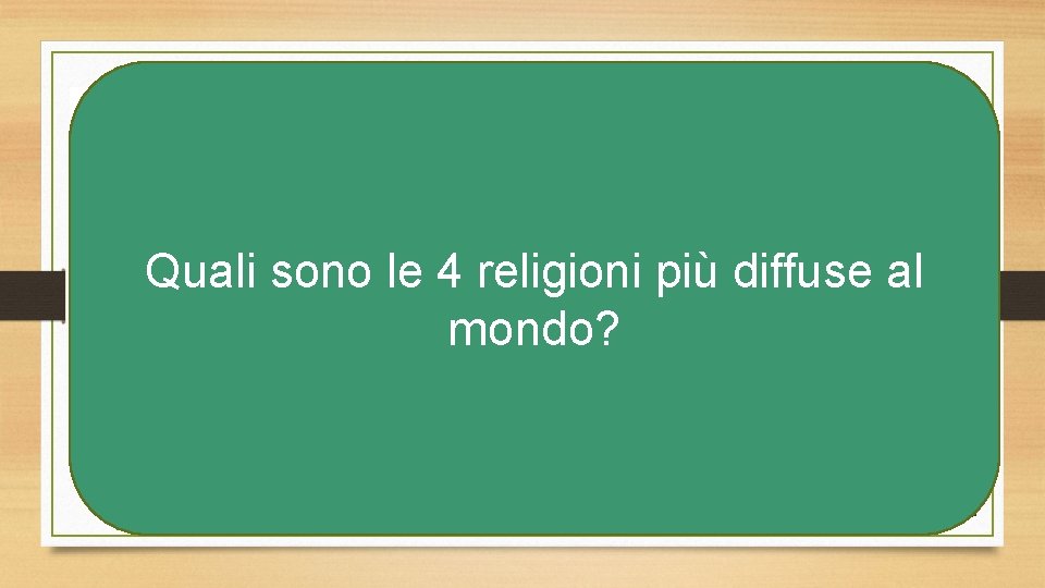 Quali sono le 4 religioni più diffuse al mondo? 1. Cristianesimo 2. Islam MONOTEISTE Quali sono le 4 religioni più diffuse al mondo? 1. Cristianesimo 2. Islam MONOTEISTE